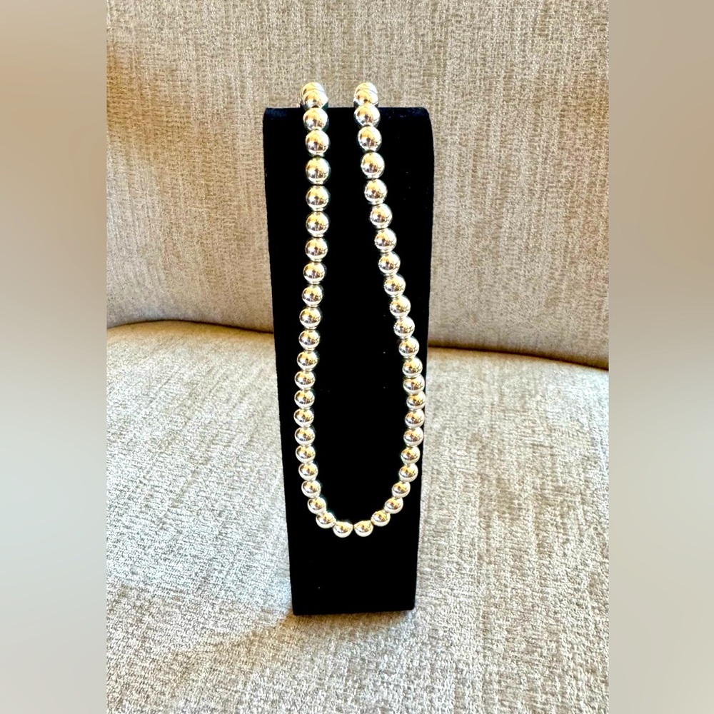 Silver Bead Necklace NWOT